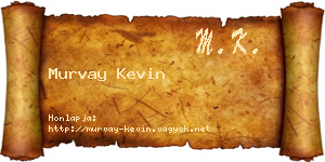 Murvay Kevin névjegykártya
